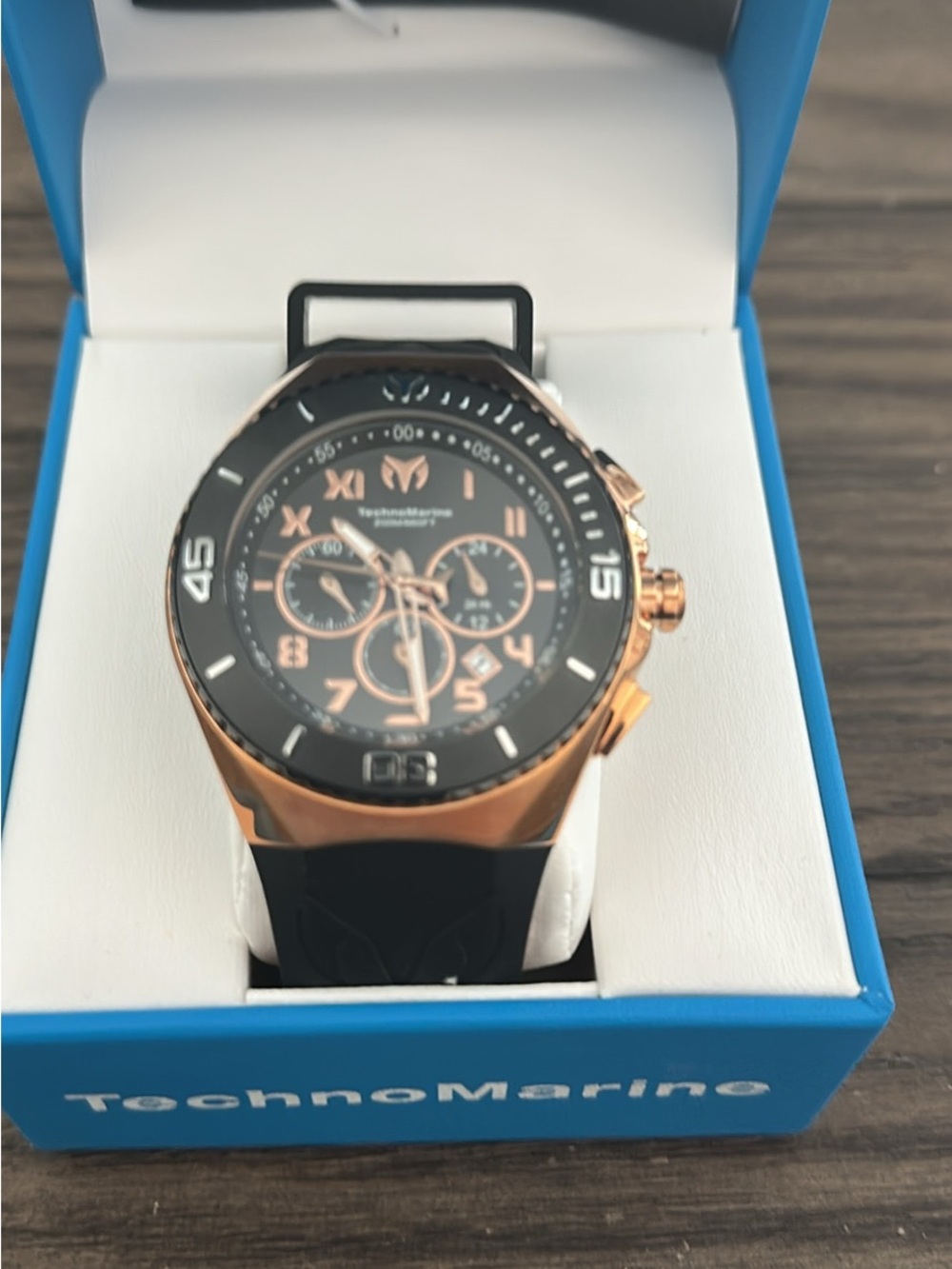 Technomarine Rose Gold and Black Men’s Chronograph Watch